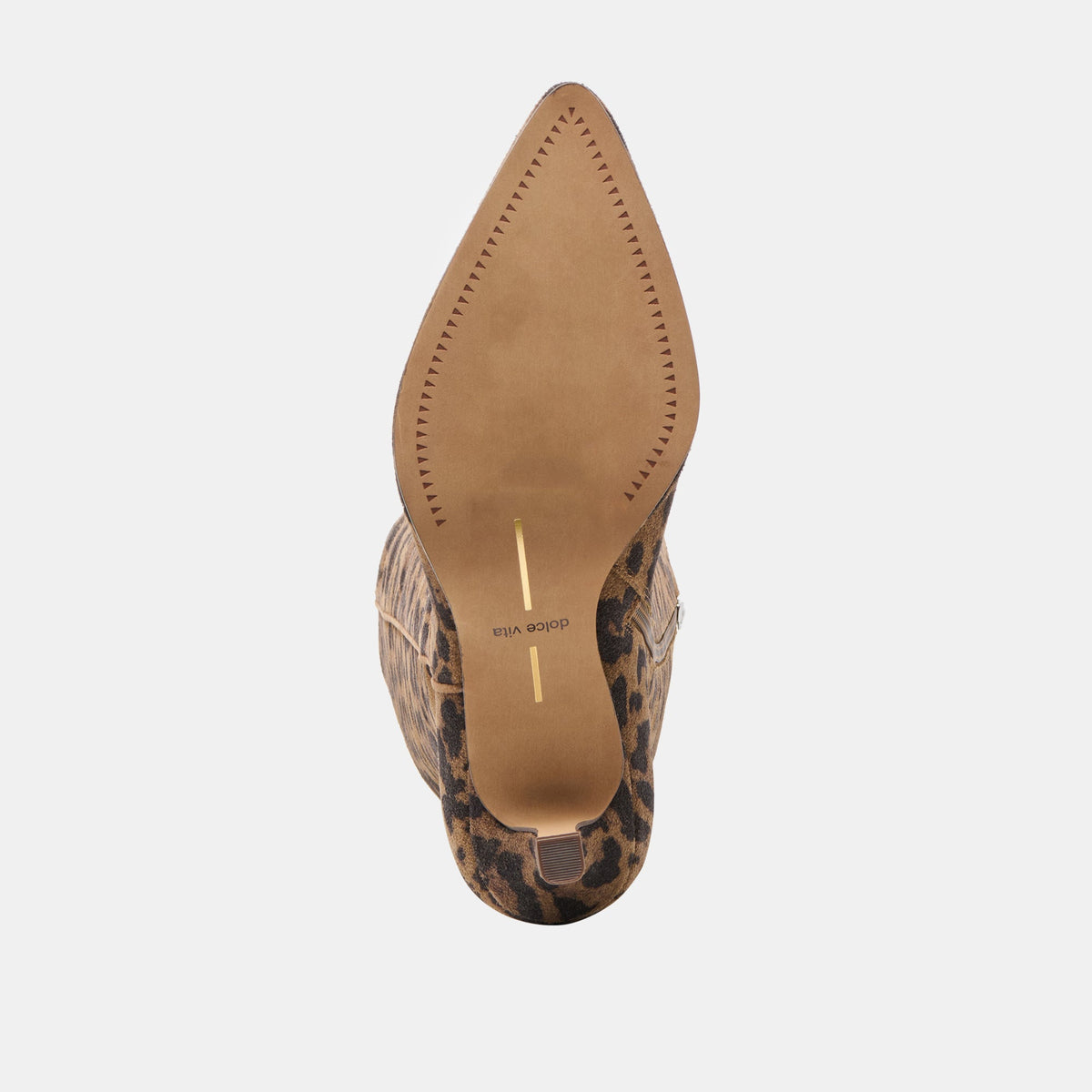 Aldy Brown Leopard Printed Suede Wide Calf Boots | Dolce Vita