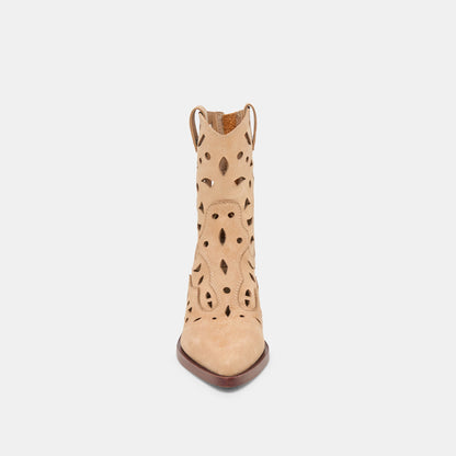 Zenobi Camel Distressed Leather Booties | Dolce Vita