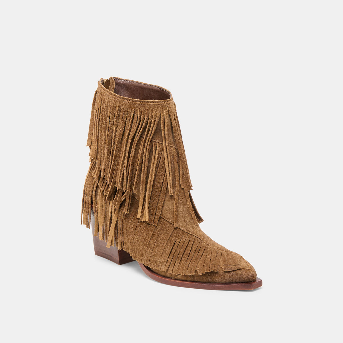 Torey Chestnut Suede Booties | Dolce Vita