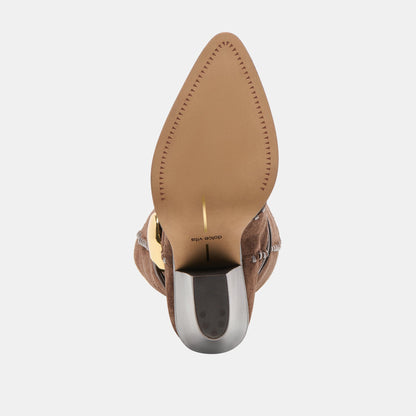 Jody Dk Brown Suede Wide Calf Boots | Dolce Vita