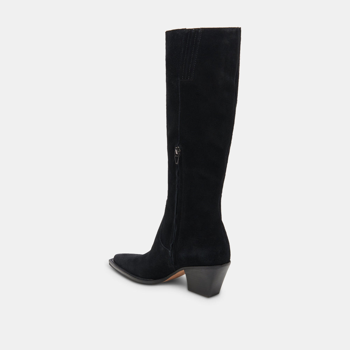 Raj Boots in Onyx Suede | Women's Onyx Suede Knee-High Boots
 – Dolce Vita | Dolce Vita