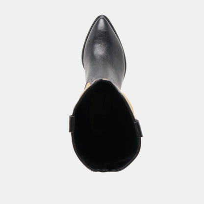Mirla Black Multi Leather Boots | Dolce Vita