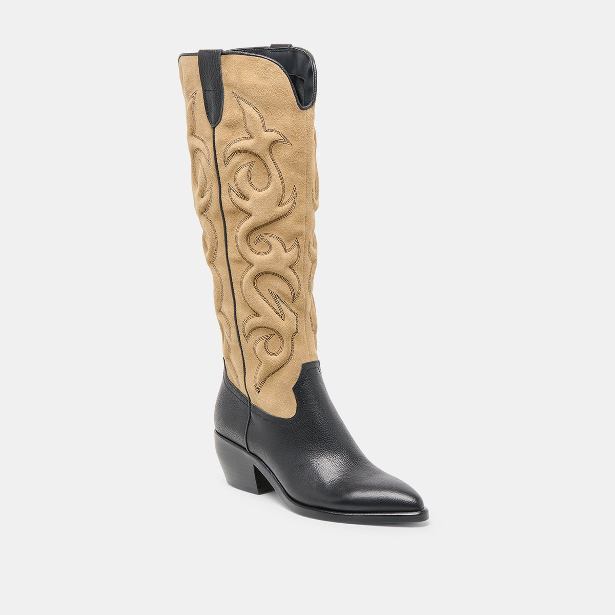 Mirla Black Multi Leather Boots | Dolce Vita