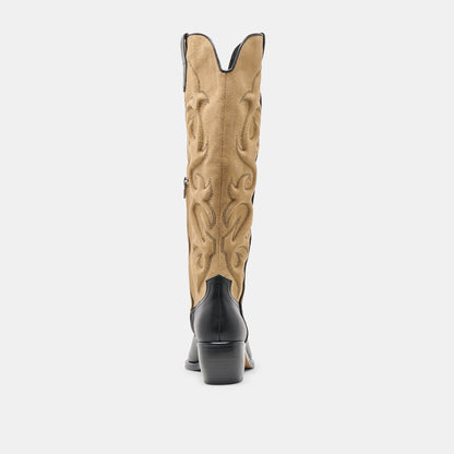 Mirla Black Multi Leather Boots | Dolce Vita