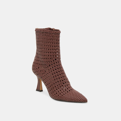 Embry Brown Woven Stella Booties | Dolce Vita
