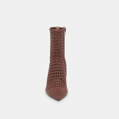 Embry Brown Woven Stella Booties | Dolce Vita