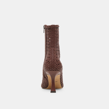 Embry Brown Woven Stella Booties | Dolce Vita