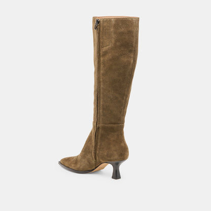Auggie Olive Suede Wide Calf Boots | Dolce Vita
