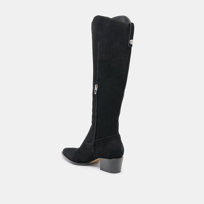 Virona H2O Waterproof Onyx Suede Wide Calf Boots | Dolce Vita