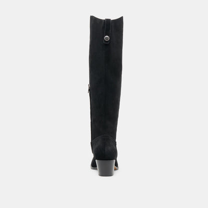 Virona H2O Waterproof Onyx Suede Wide Calf Boots | Dolce Vita
