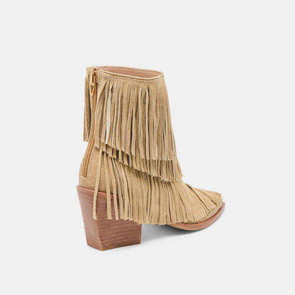 Torey Dk Taupe Suede Booties | Dolce Vita
