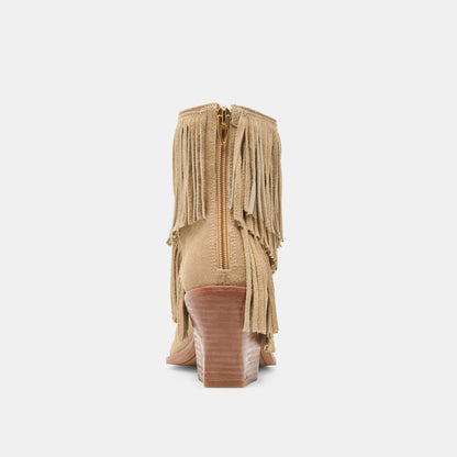 Torey Dk Taupe Suede Booties | Dolce Vita