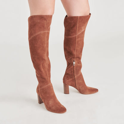 SURY BOOTS DARK SADDLE SUEDE
 – Dolce Vita | Dolce Vita