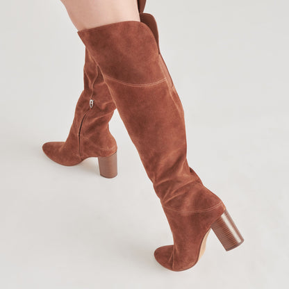 SURY BOOTS DARK SADDLE SUEDE
 – Dolce Vita | Dolce Vita