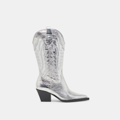 Ryland Extra Wide Calf Silver Boots | Distressed Leather Boots
 – Dolce Vita | Dolce Vita