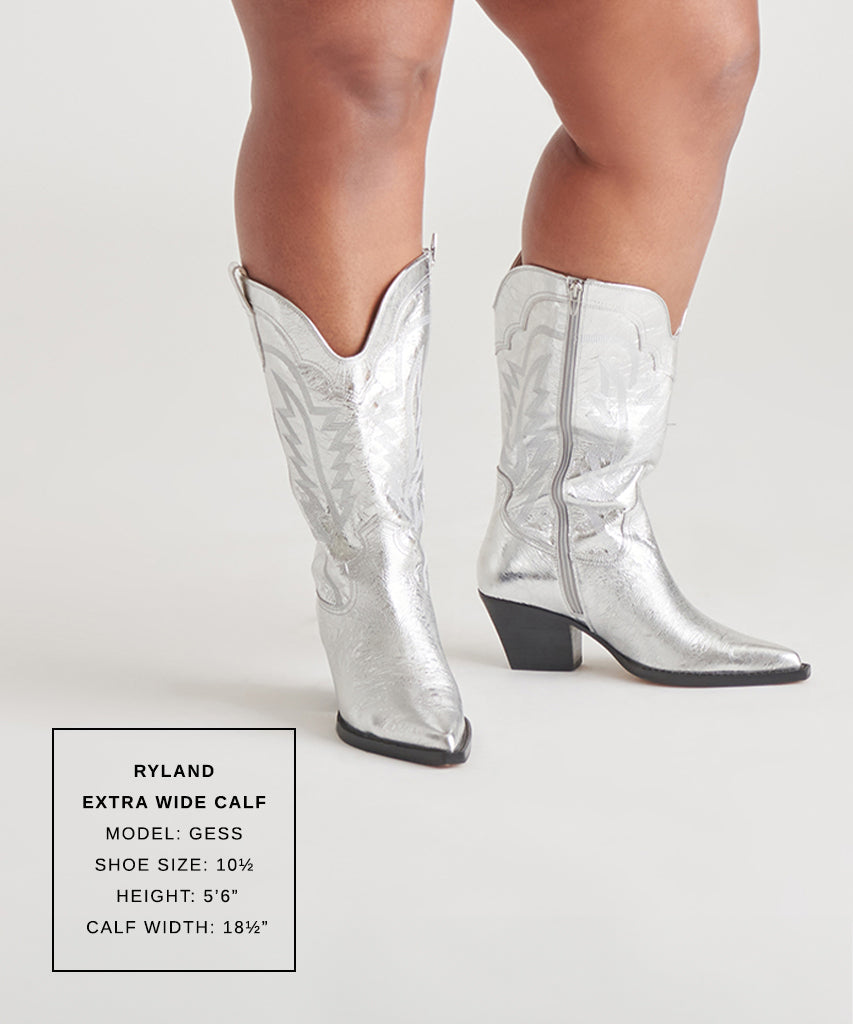 Ryland Extra Wide Calf Silver Boots | Distressed Leather Boots
 – Dolce Vita | Dolce Vita