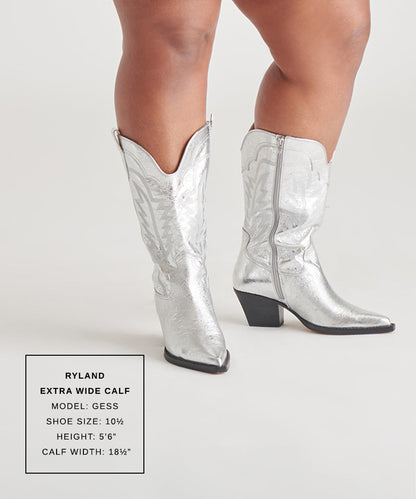 Ryland Extra Wide Calf Silver Boots | Distressed Leather Boots
 – Dolce Vita | Dolce Vita