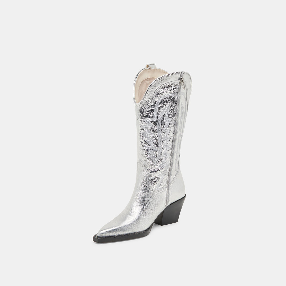 Ryland Extra Wide Calf Silver Boots | Distressed Leather Boots
 – Dolce Vita | Dolce Vita