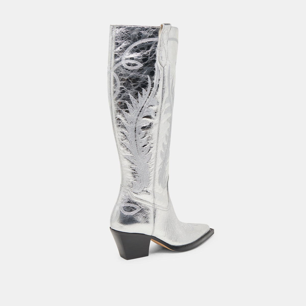 Ryatt Extra Wide Calf Silver Boots | Distressed Leather Boots
 – Dolce Vita | Dolce Vita