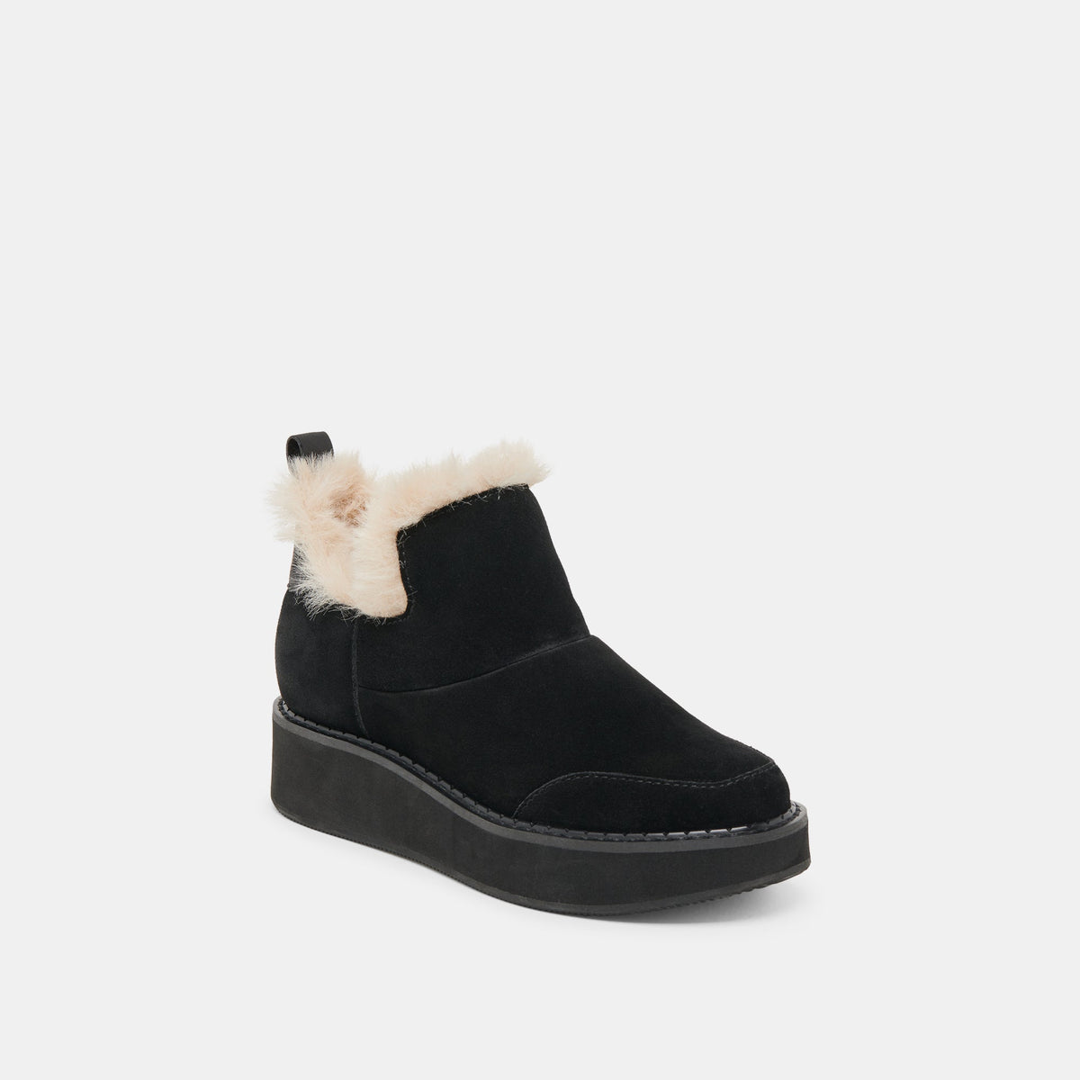Ardy Plush H2O Waterproof Onyx Suede Booties | Dolce Vita
