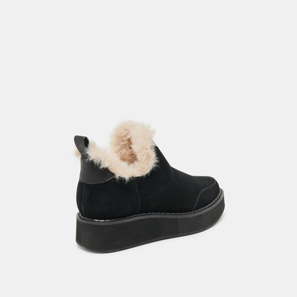 Ardy Plush H2O Waterproof Onyx Suede Booties | Dolce Vita