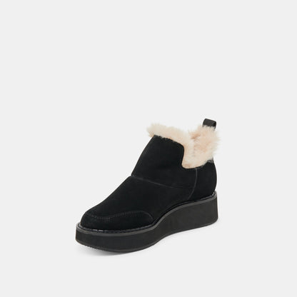 Ardy Plush H2O Waterproof Onyx Suede Booties | Dolce Vita