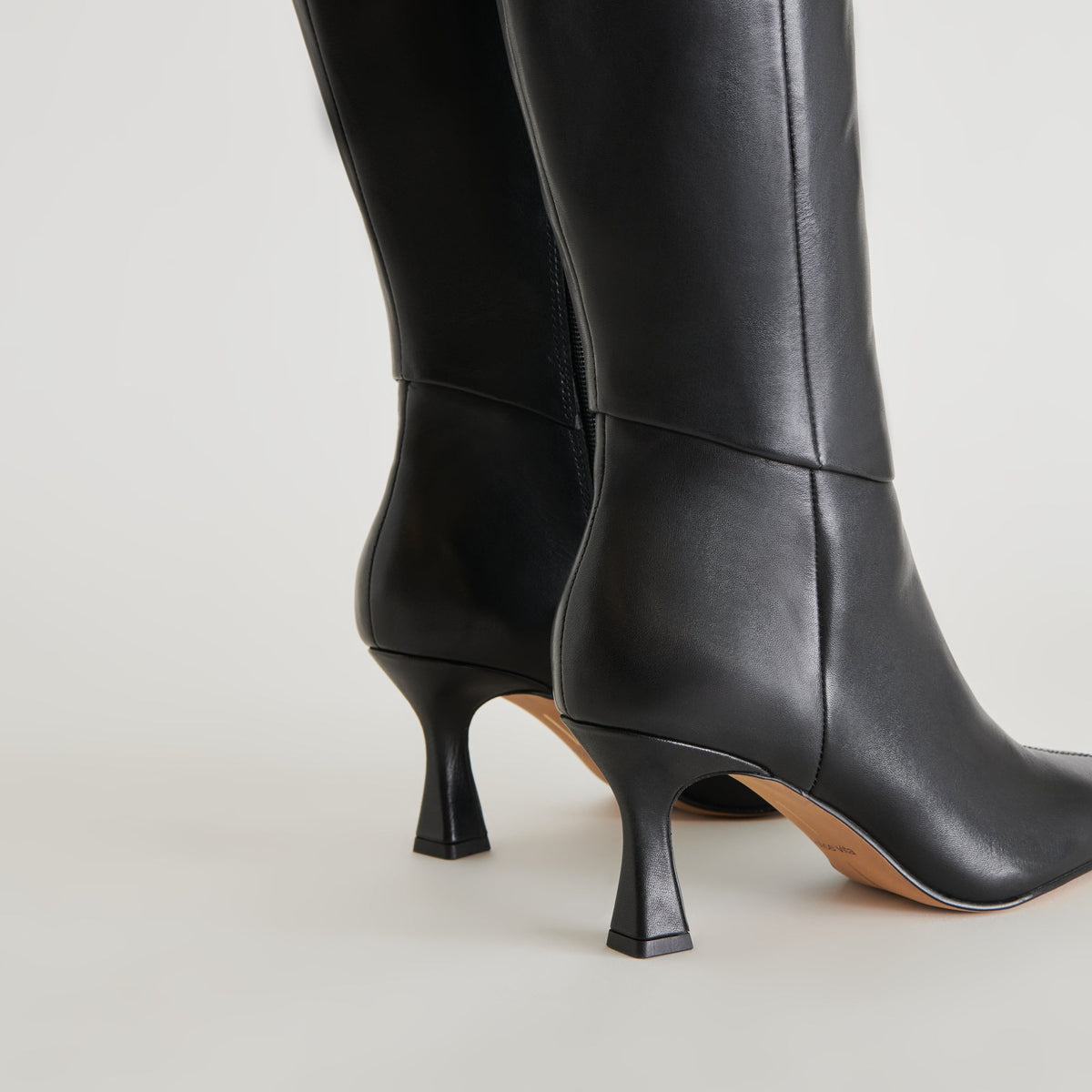 Gyra Wide Calf Black Leather Boots | Black Knee-High Wide Calf Boots
 – Dolce Vita | Dolce Vita