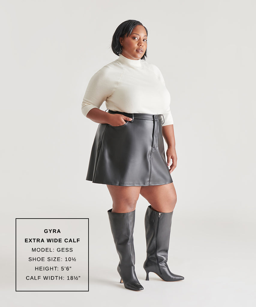 Gyra Extra Wide Calf Black Boots | Leather Wide Calf Boots
 – Dolce Vita | Dolce Vita