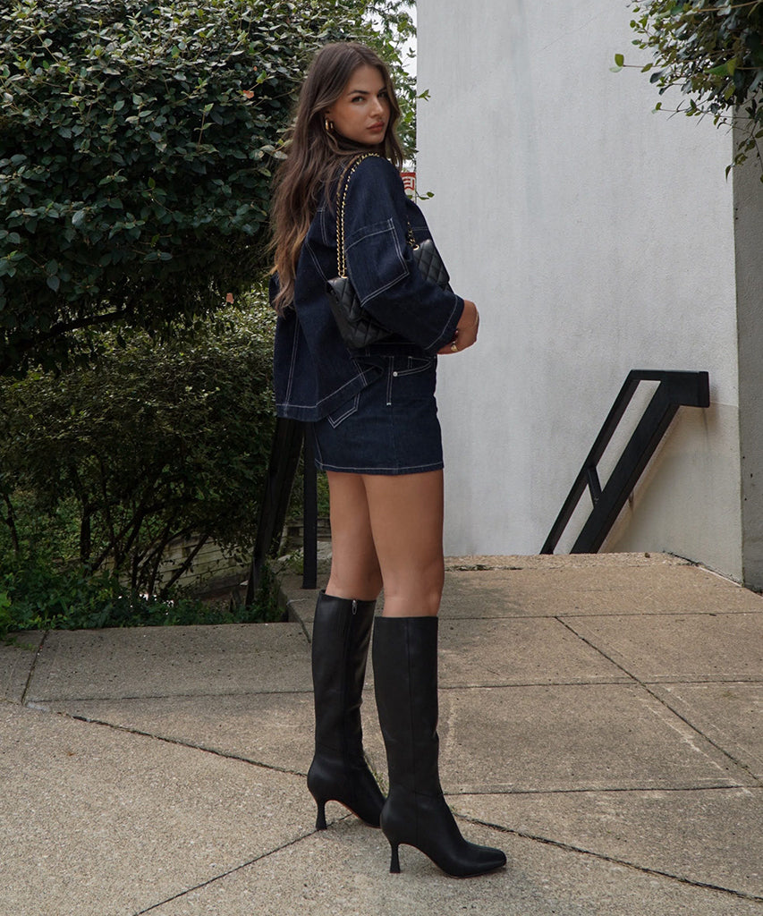 Gyra Black Leather Boots | Dolce Vita