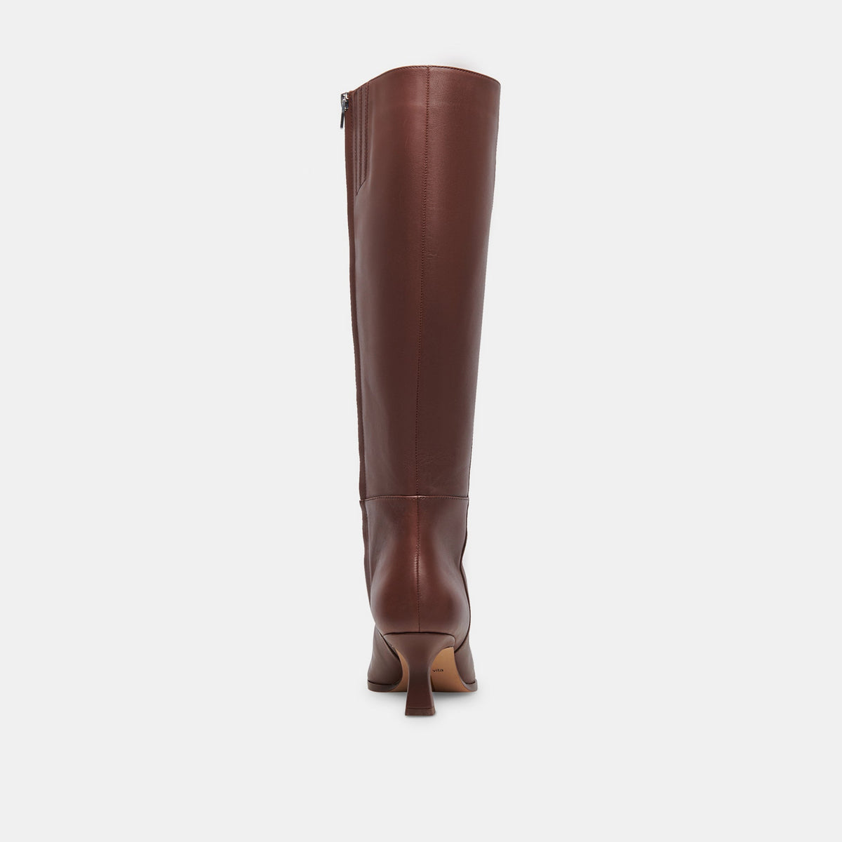 Auggie Chocolate Leather Narrow Calf Boots | Dolce Vita