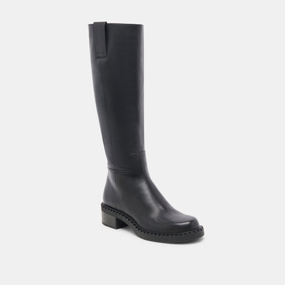 Glory H2O Waterproof Black Leather Wide Calf Boots | Dolce Vita