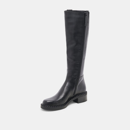 Glory H2O Waterproof Black Leather Wide Calf Boots | Dolce Vita