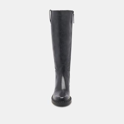 Glory H2O Waterproof Black Leather Wide Calf Boots | Dolce Vita