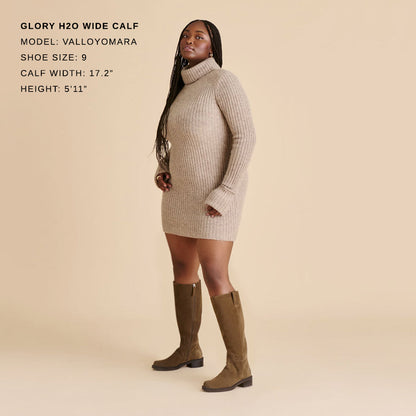 Glory H2O Waterproof Olive Suede Wide Calf Boots | Dolce Vita