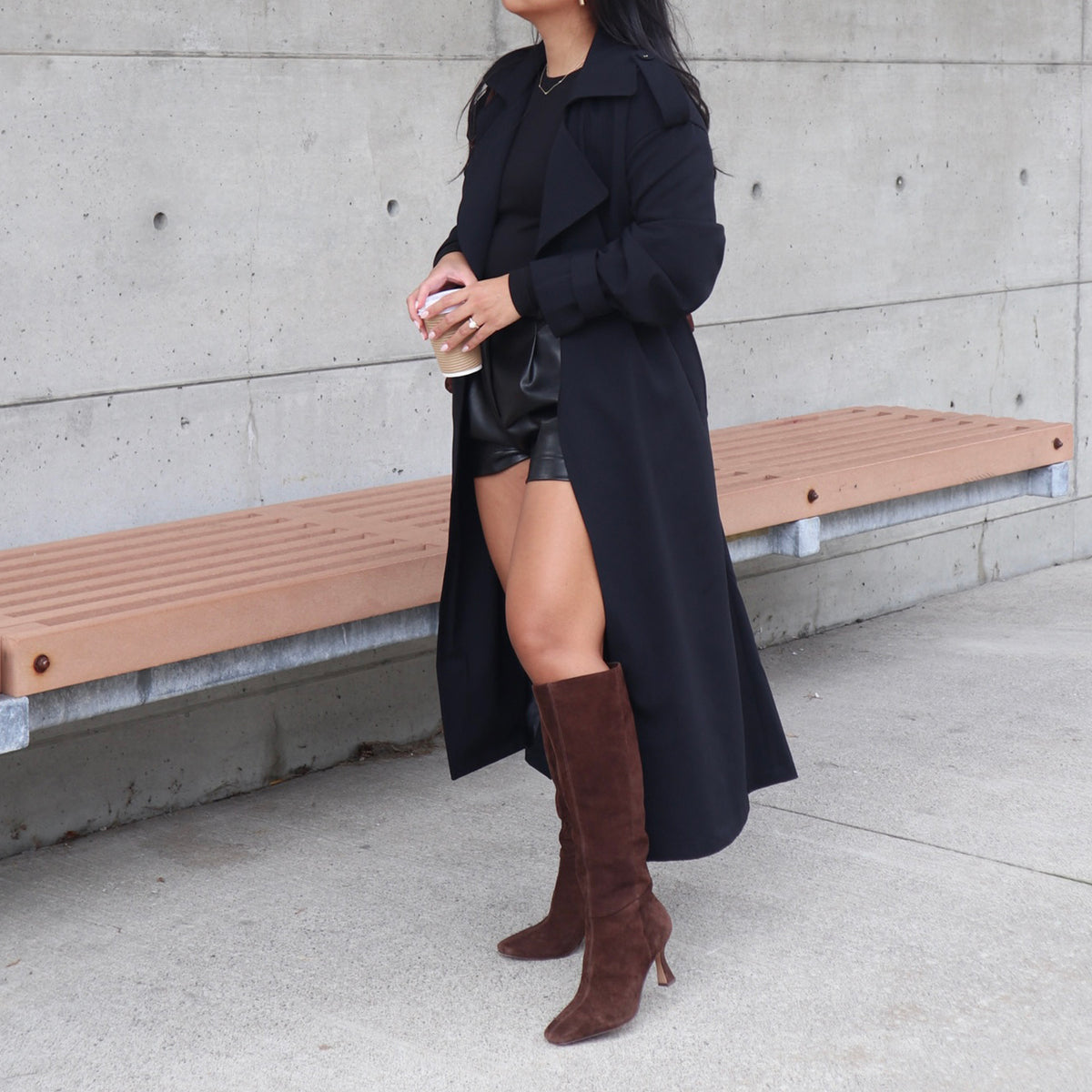 GYRA WIDE CALF BOOTS DK BROWN SUEDE
 – Dolce Vita | Dolce Vita