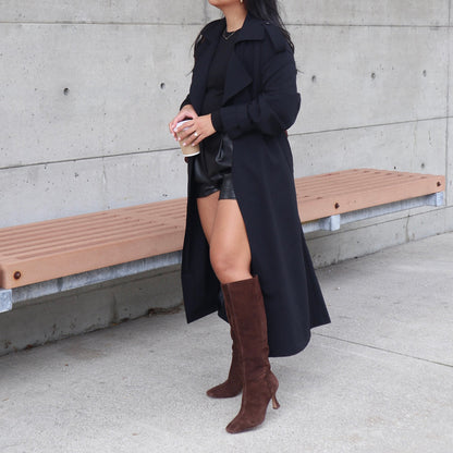 GYRA WIDE CALF BOOTS DK BROWN SUEDE
 – Dolce Vita | Dolce Vita