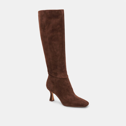 GYRA WIDE CALF BOOTS DK BROWN SUEDE
 – Dolce Vita | Dolce Vita