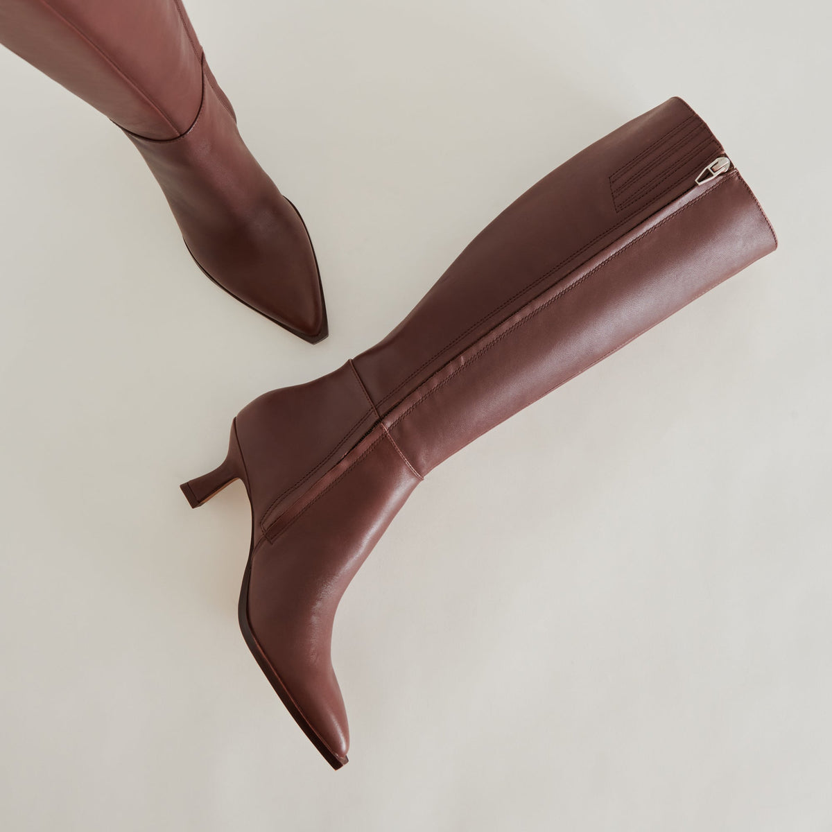 Auggie Wide Calf Boots | Chocolate Leather Boots by Dolce Vita | Dolce Vita