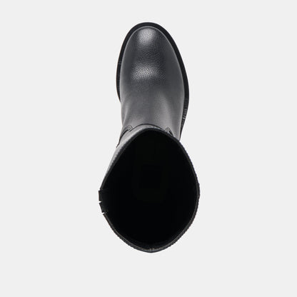 Kilian H2O Waterproof Black Leather Wide Calf Boots | Dolce Vita