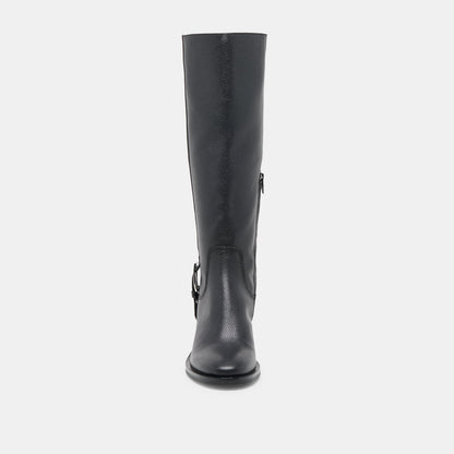 Kilian H2O Waterproof Black Leather Wide Calf Boots | Dolce Vita