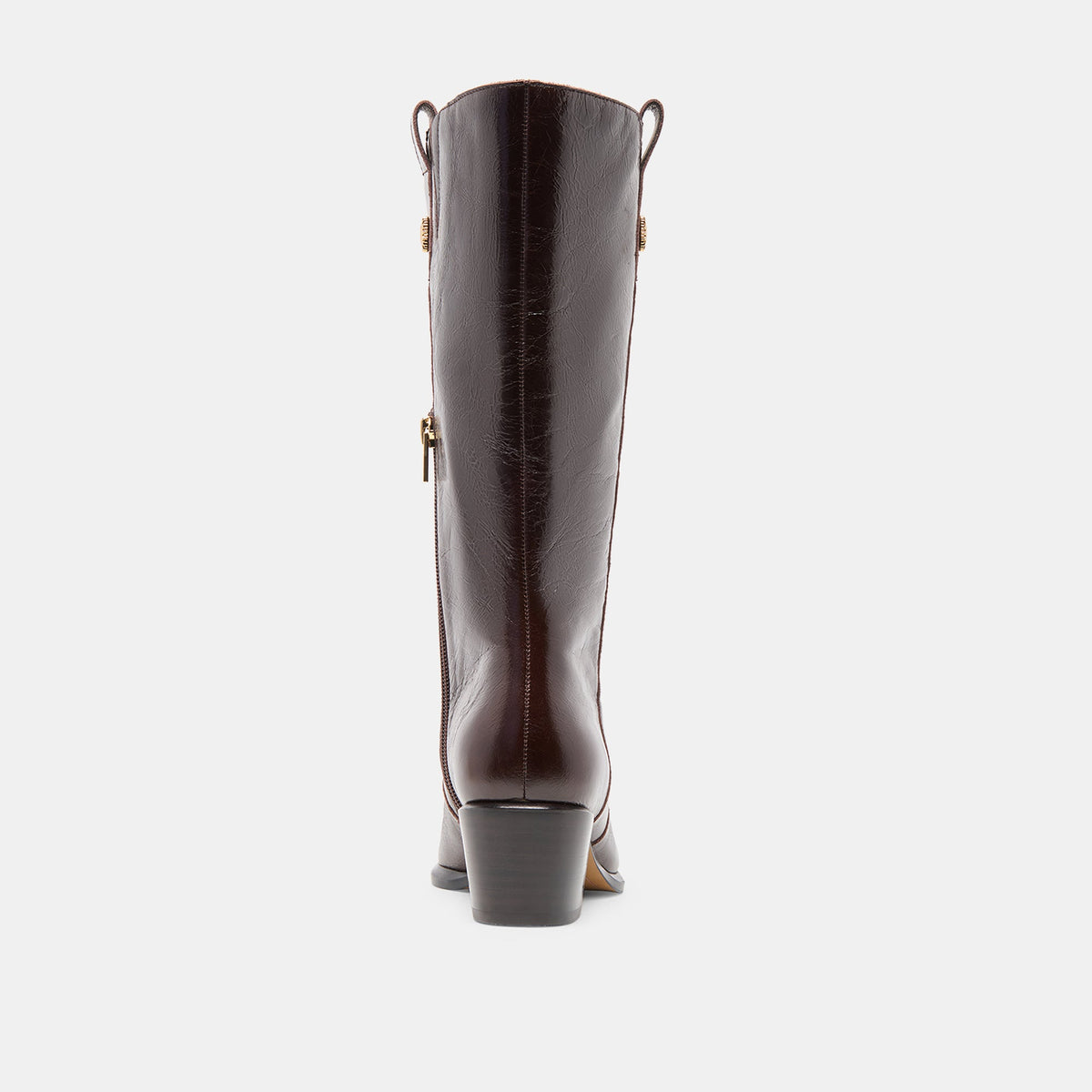 Vern Chocolate Leather Wide Calf Boots | Dolce Vita