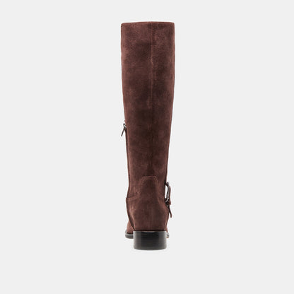 Kilian H2O Waterproof Mahogany Suede Wide Calf Boots | Dolce Vita