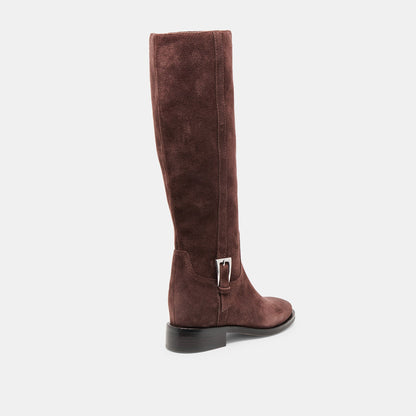 Kilian H2O Waterproof Mahogany Suede Wide Calf Boots | Dolce Vita