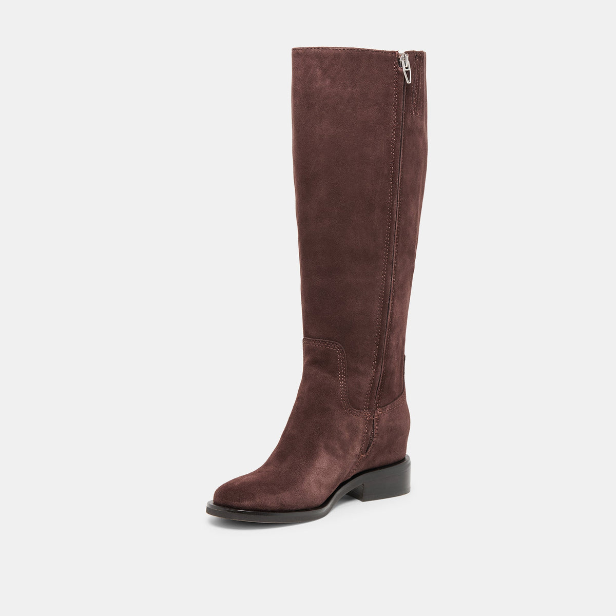 Kilian H2O Waterproof Mahogany Suede Wide Calf Boots | Dolce Vita