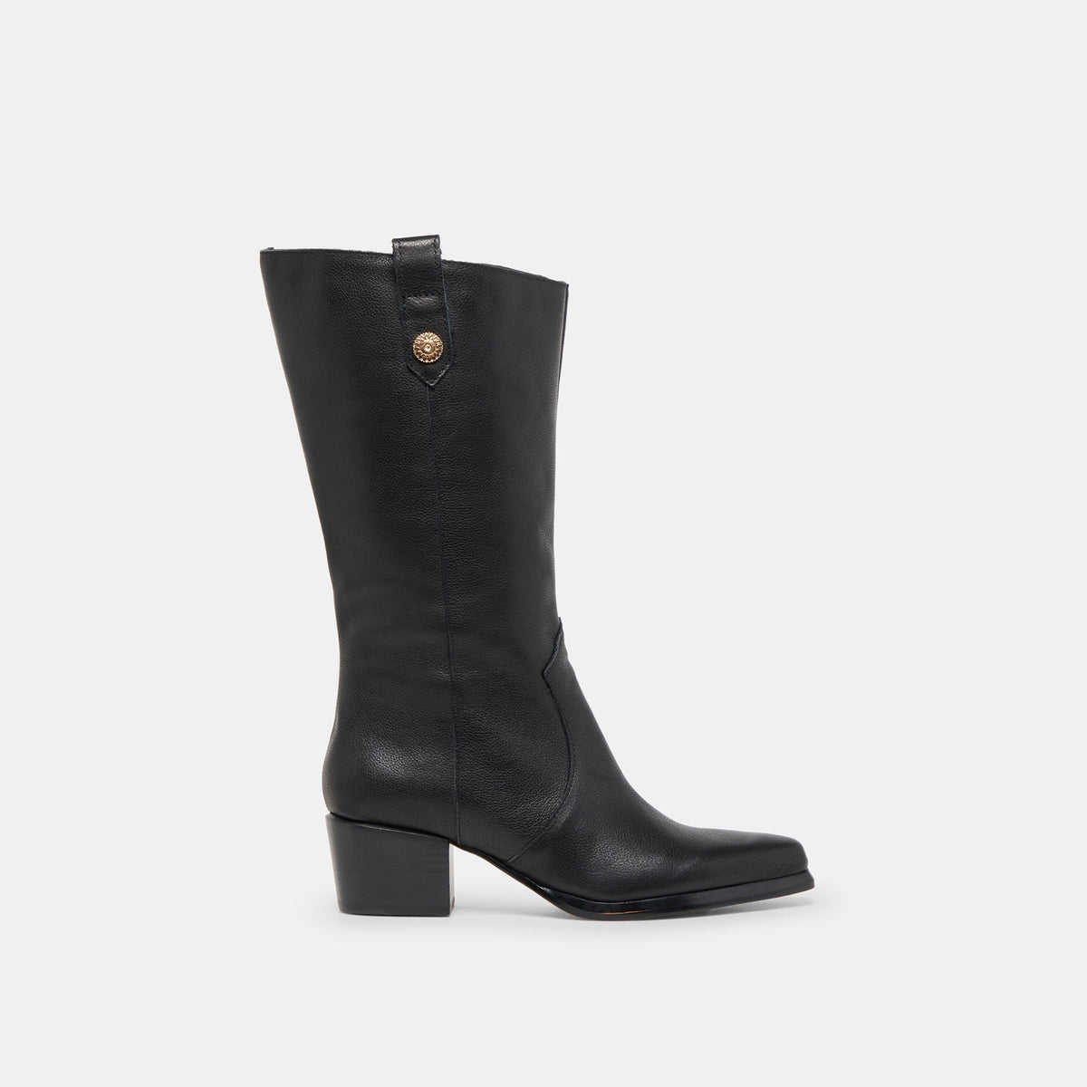 Vern Black Leather Wide Calf Boots | Dolce Vita