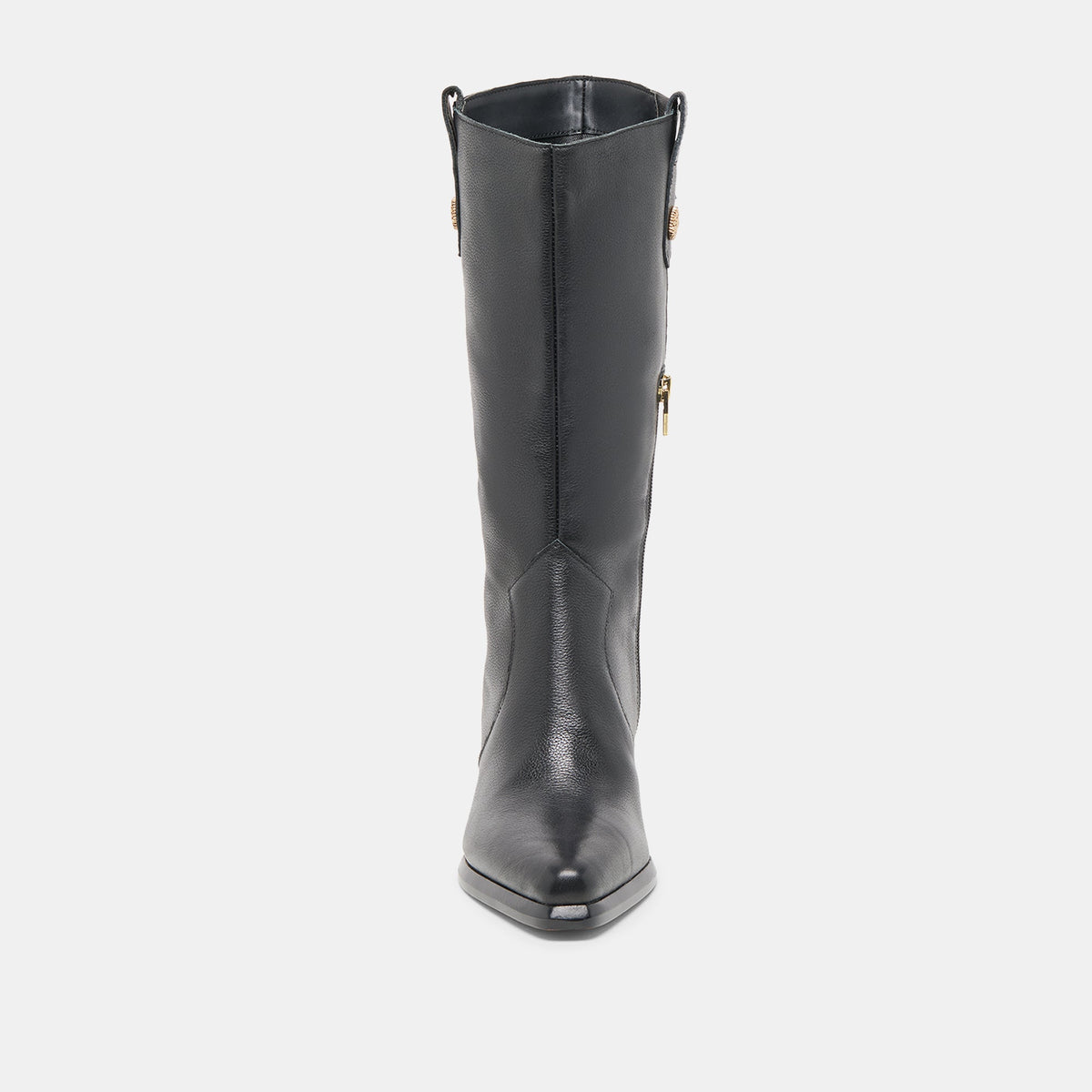 Vern Black Leather Wide Calf Boots | Dolce Vita