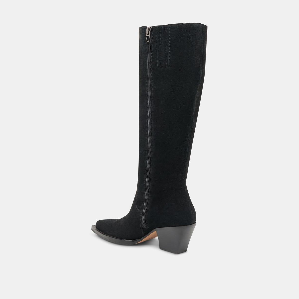 RAJ Wide Calf Boots Onyx Suede | Women's Onyx Suede Knee-High Boots
 – Dolce Vita | Dolce Vita