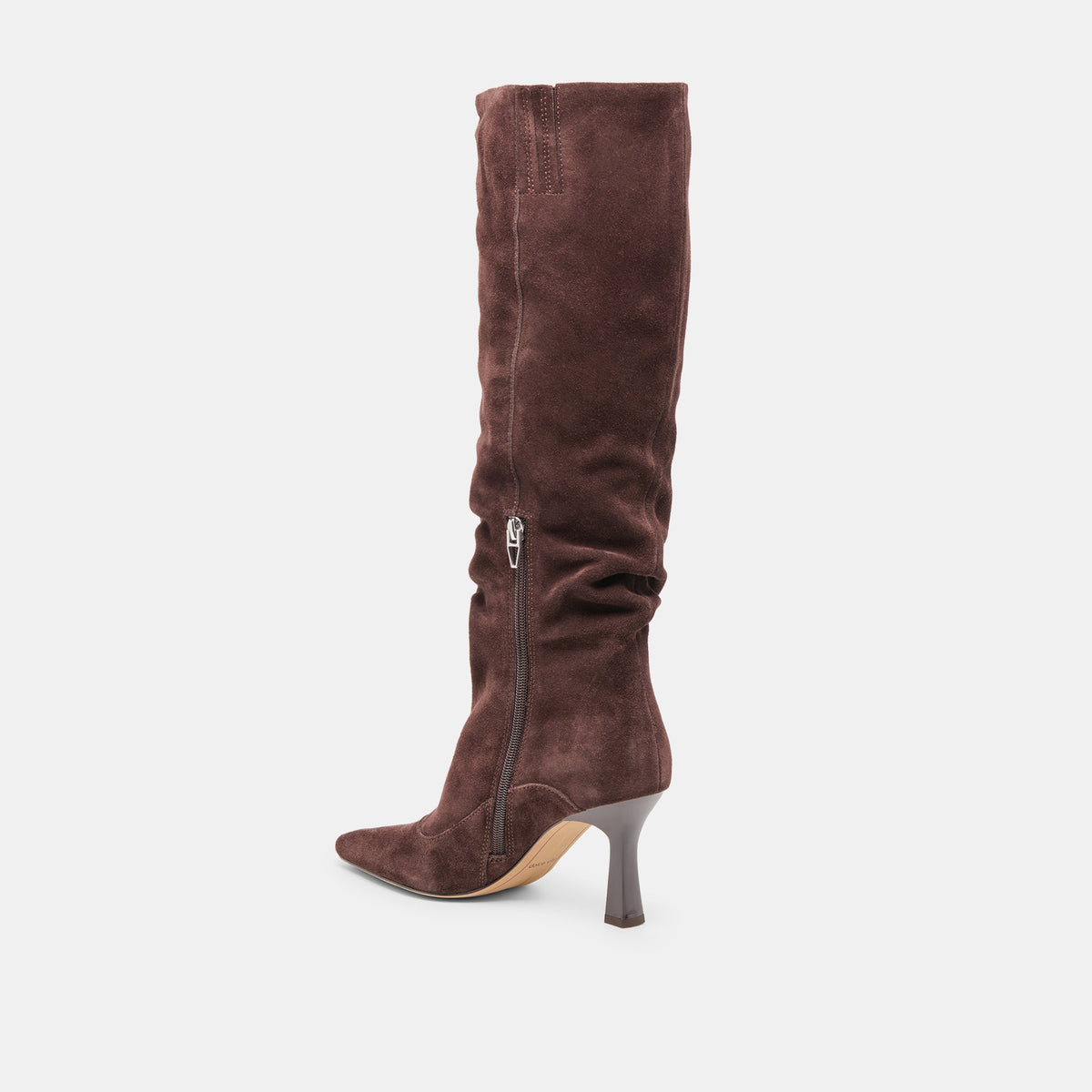 Lousa Mahogany Suede Wide Calf Boots | Dolce Vita