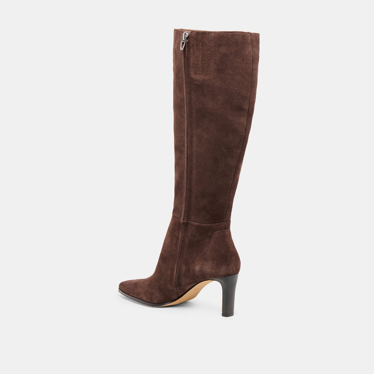 Emmi Dk Brown Suede Wide Calf Boots | Dolce Vita