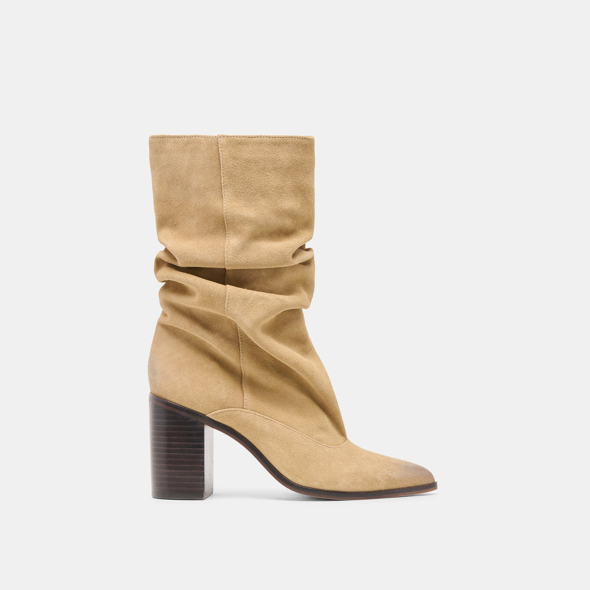 Talina Dk Taupe Suede Wide Calf Boots | Dolce Vita